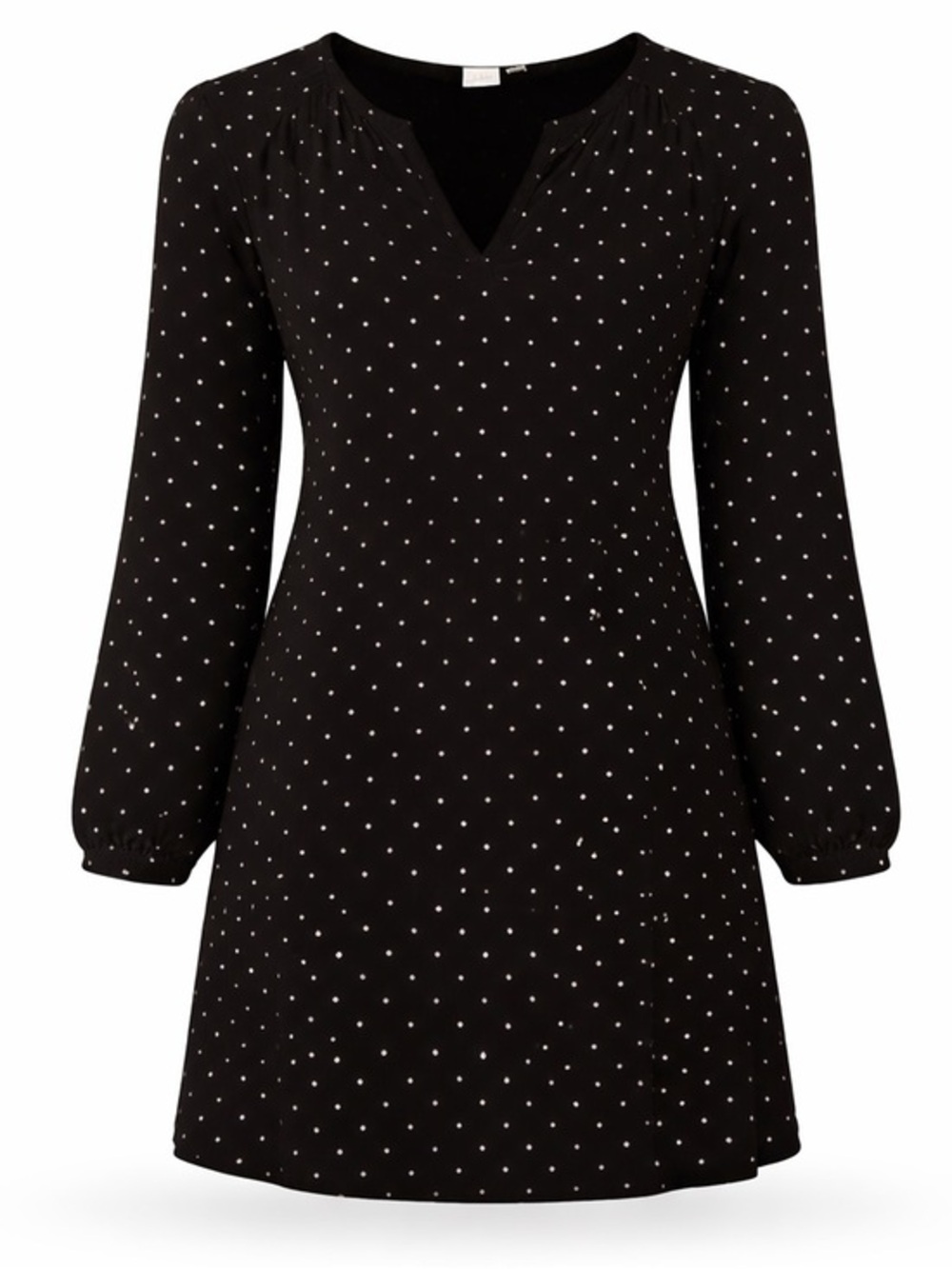Gap Black Polka Dot Long Sleeve Dress
